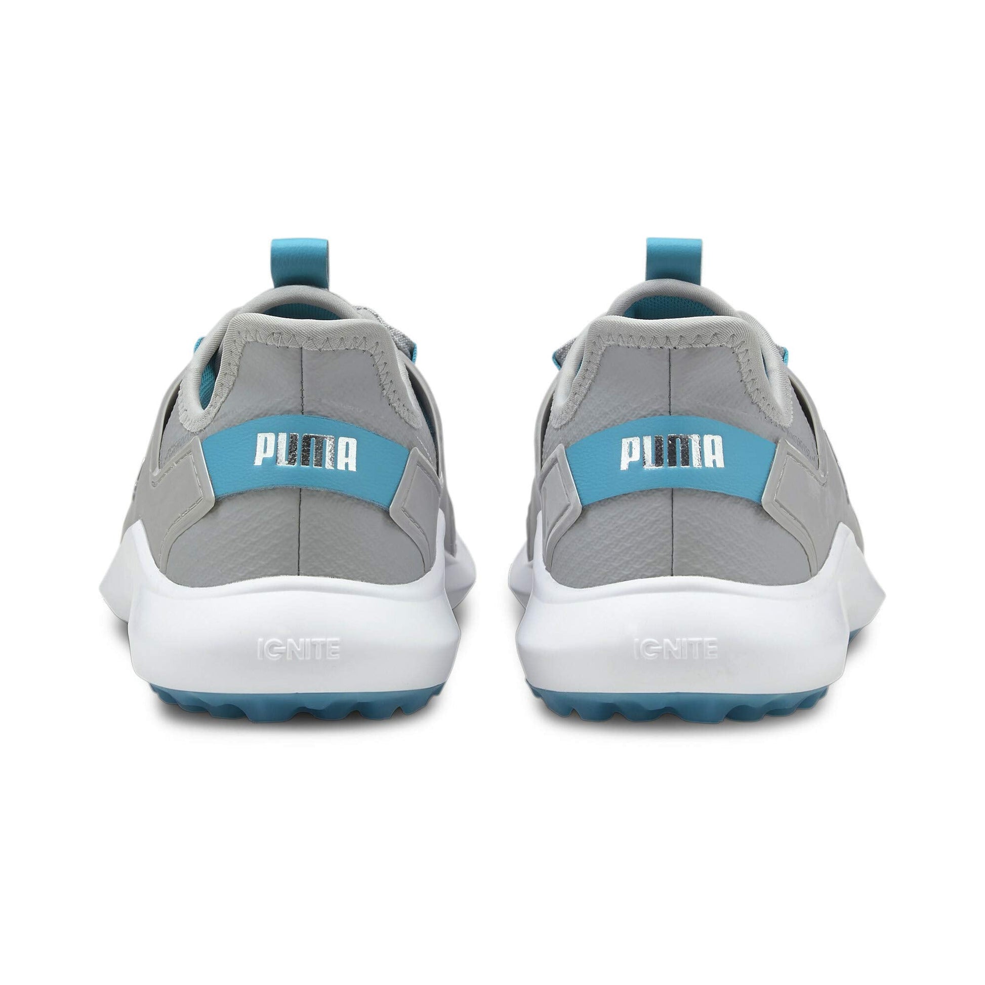 PUMA Women's Ignite Fasten8 Golf Shoe - High Rise Puma Silver Scuba Blue - 6