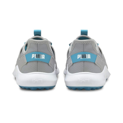 PUMA Women's Ignite Fasten8 Golf Shoe - High Rise Puma Silver Scuba Blue - 6