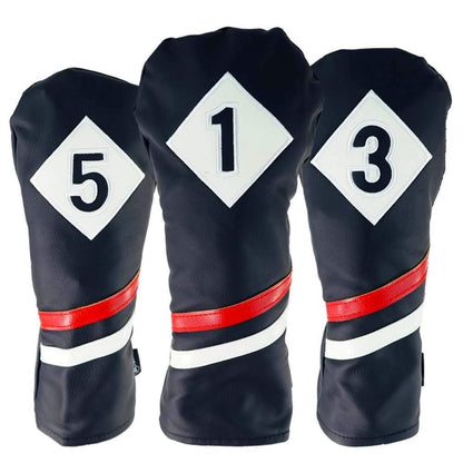 Ram Golf Premium Vintage Style PU Leather Headcovers - 3 pcs set - 1,3,5 - 