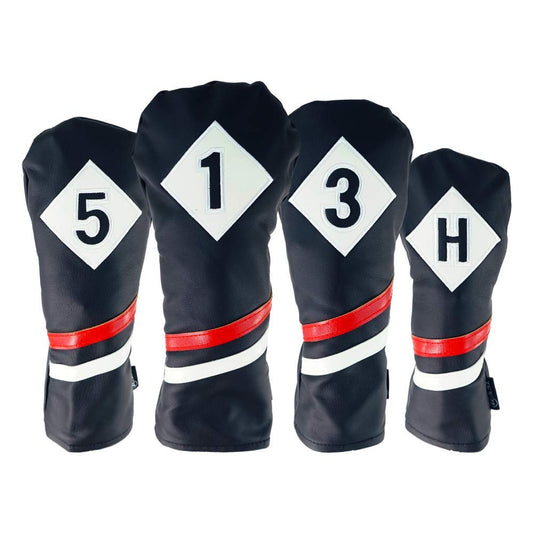 Ram Golf Premium Vintage Style PU Leather Headcovers - 4 pcs set - 1,3,5,X - 