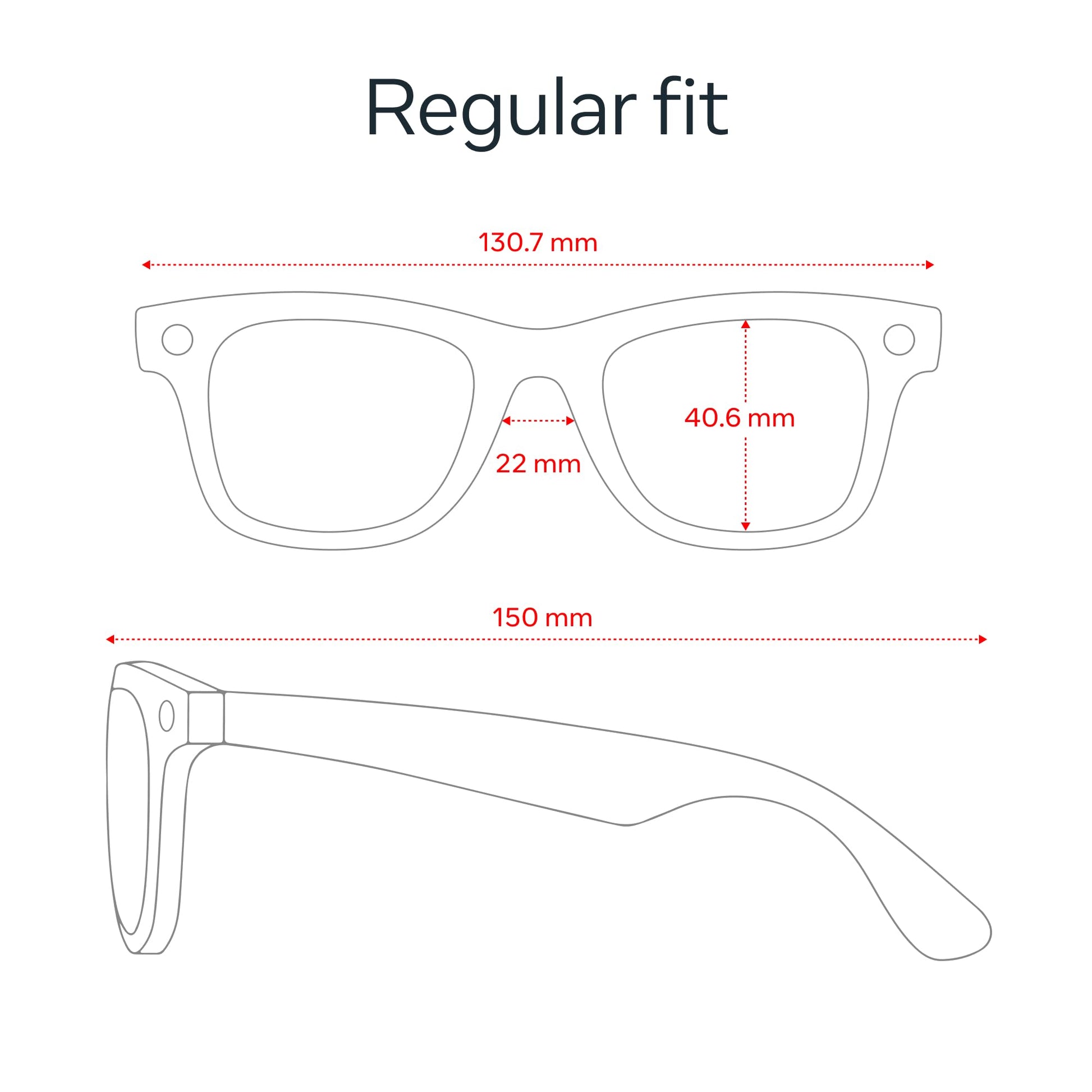 Ray - Ban | Meta Wayfarer Large (Gen 2) - Matte Black, Polarized Gradient Graphite lenses - Ray - Ban
