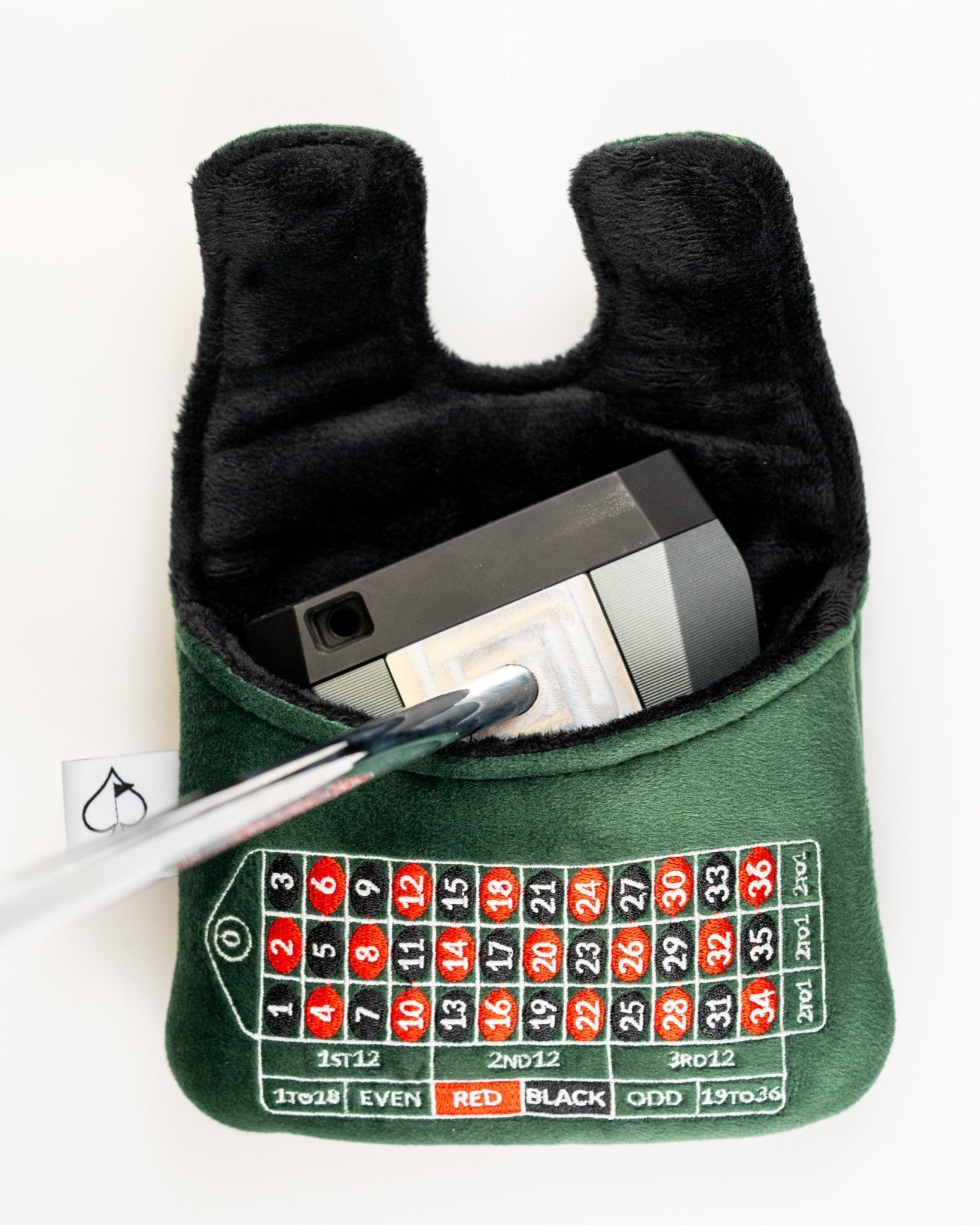 Roulette - Center Shaft Mallet Putter Cover - Pins and Aces