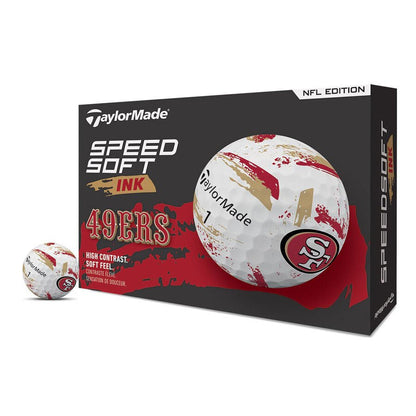San Francisco 49ers SpeedSoft Ink Golf Balls - TaylorMade Team