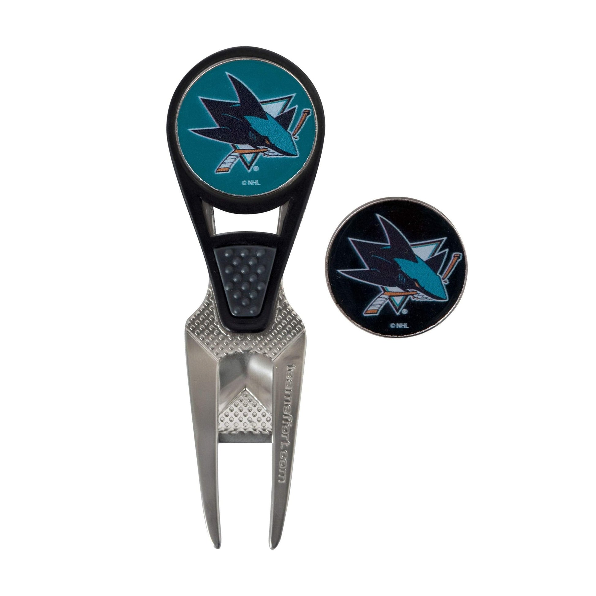 San Jose Sharks CVX Ball Mark Repair Tool & 2 Ball Markers |Team Effort - Team Effort