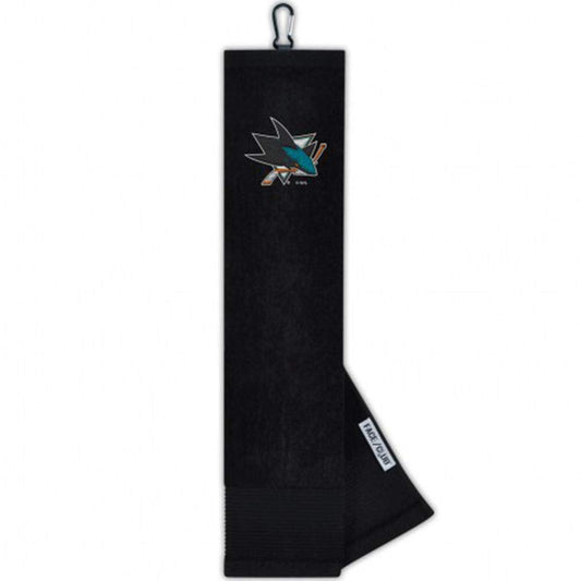 San Jose Sharks Face/Club Tri-Fold Embroidered Towel |Team Effort - Team Effort