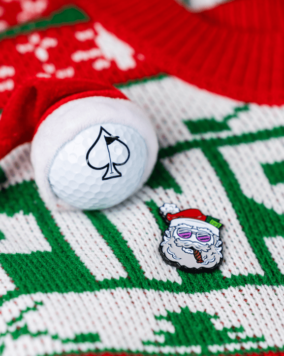 Santa the Degenerate Ball Marker - Pins and Aces