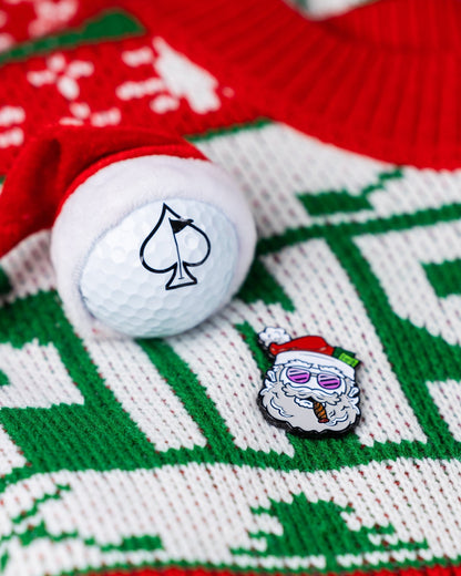 Santa the Degenerate Ball Marker - Pins and Aces