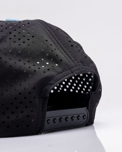 Sasquatch Black - Perforated Rope Hat - Pins and Aces