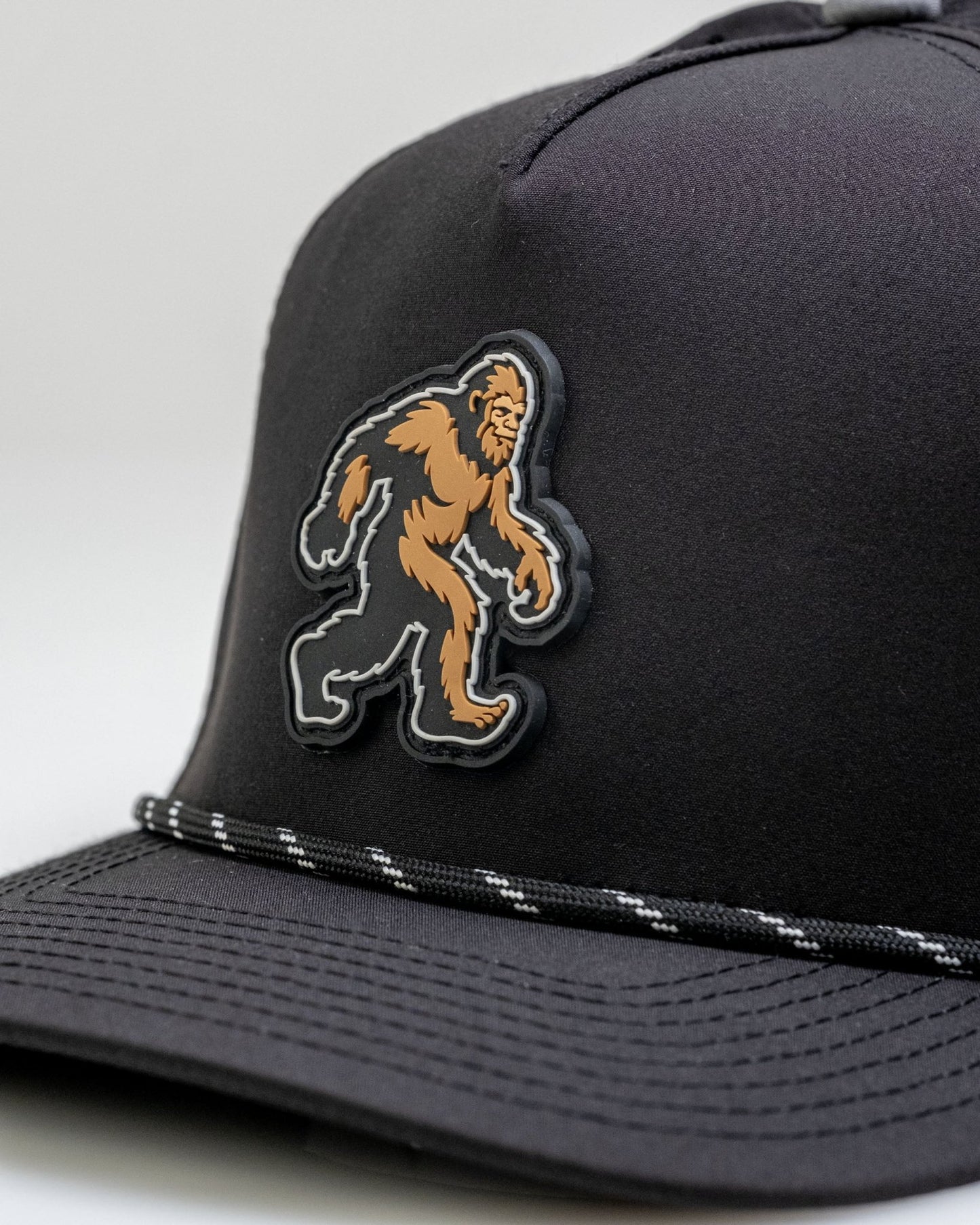 Sasquatch Black - Perforated Rope Hat - Pins and Aces