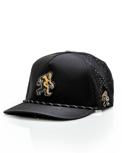 Sasquatch Black - Perforated Rope Hat - Pins and Aces