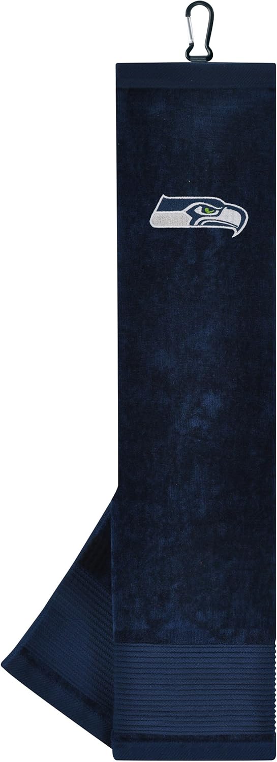 Seattle Seahawks Face/Club Tri-Fold Embroidered Towel |Team Effort - Team Effort