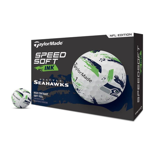 Seattle Seahawks SpeedSoft Ink Golf Balls - TaylorMade Team