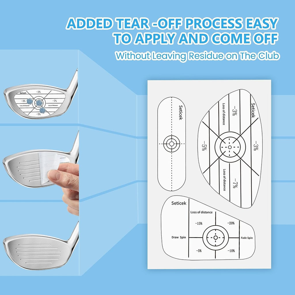 Seticek Golf Impact Tape Set 300Pcs - Fit Right Handed Golfer -