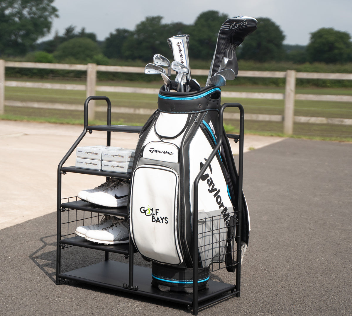 GolfBays Single Bag Display Storage Organizer