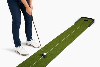 SkyTrak 9' Putting Mat with Ball Return – Indoor Golf Practice Green - SkyTrak