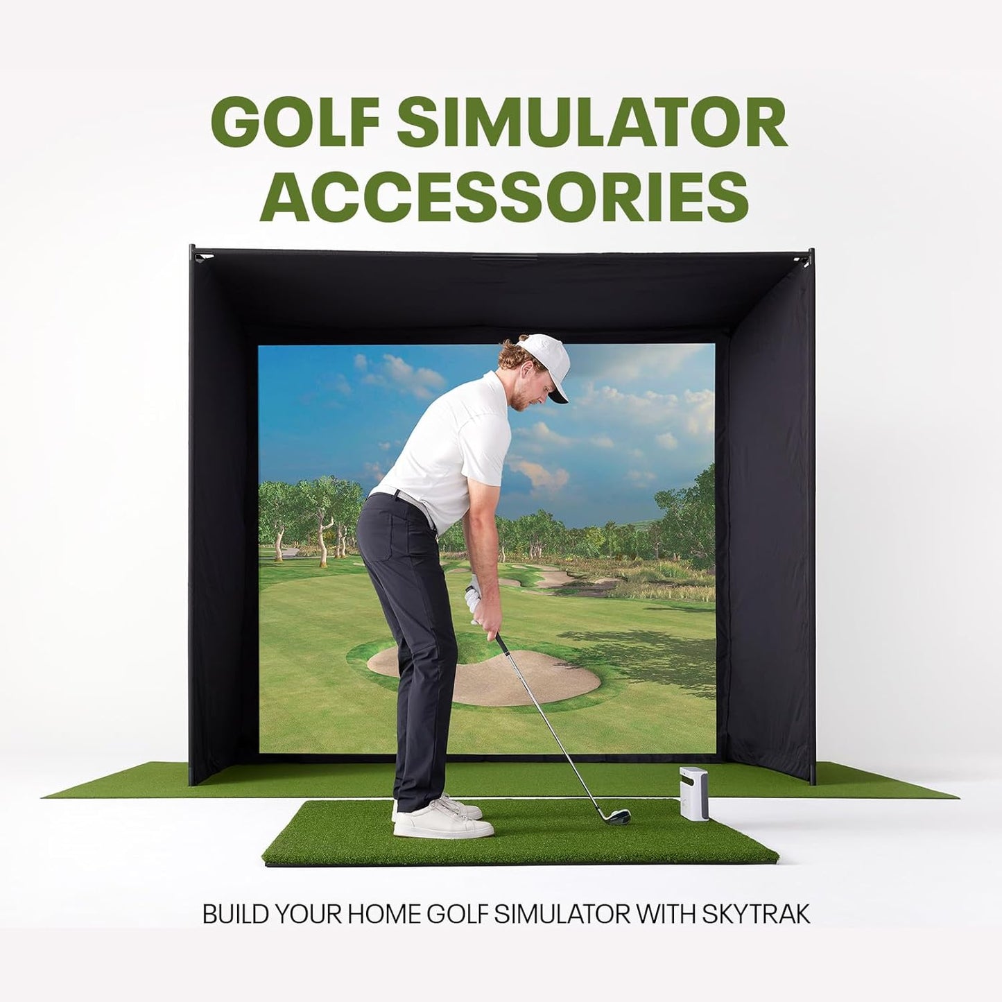 SkyTrak Golf Hitting Mat - 5' x 5' | Premium Feel, Realistic Turf, and Ultimate Stability - SkyTrak