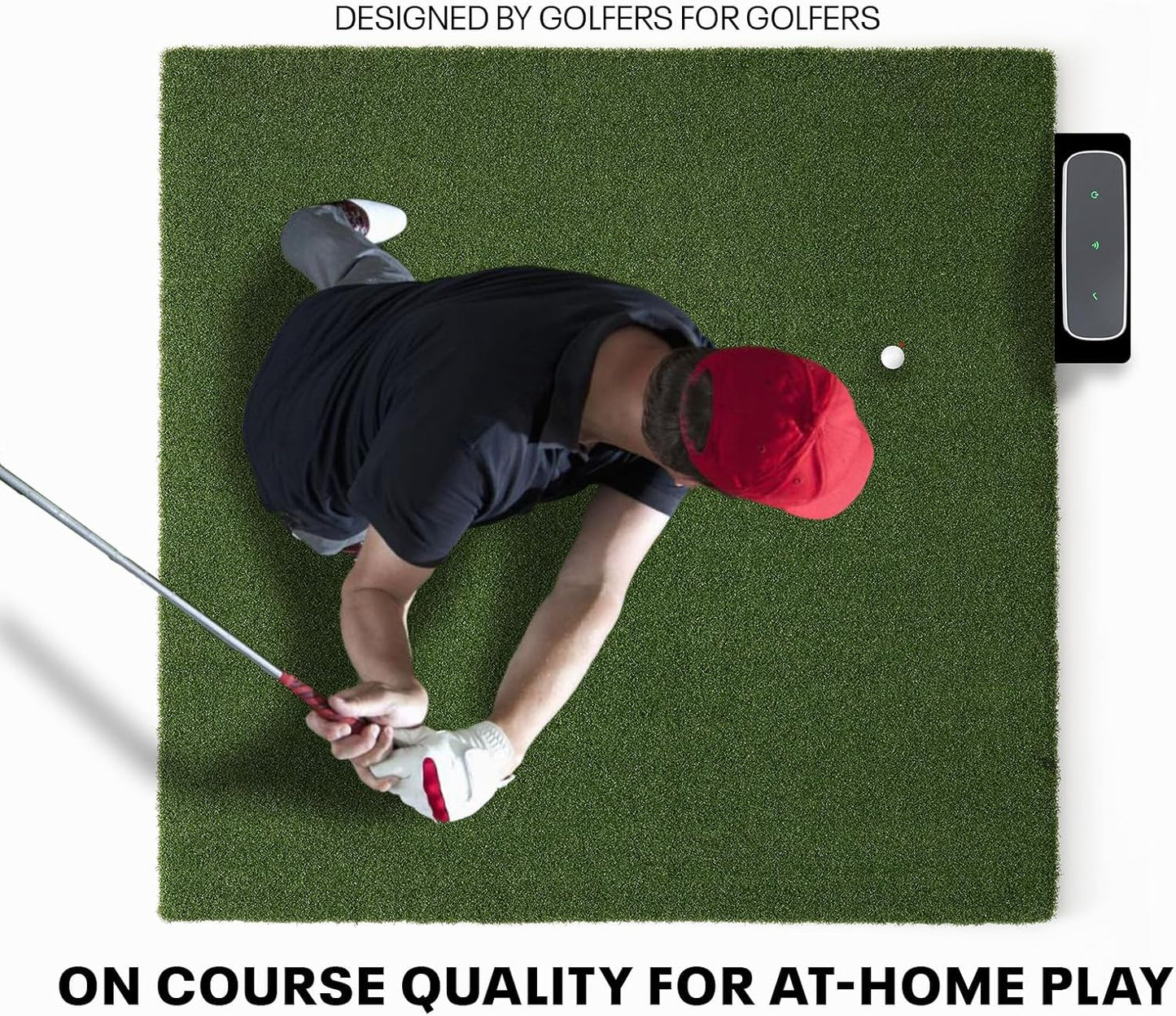 SkyTrak Golf Hitting Mat - 5' x 5' | Premium Feel, Realistic Turf, and Ultimate Stability - SkyTrak