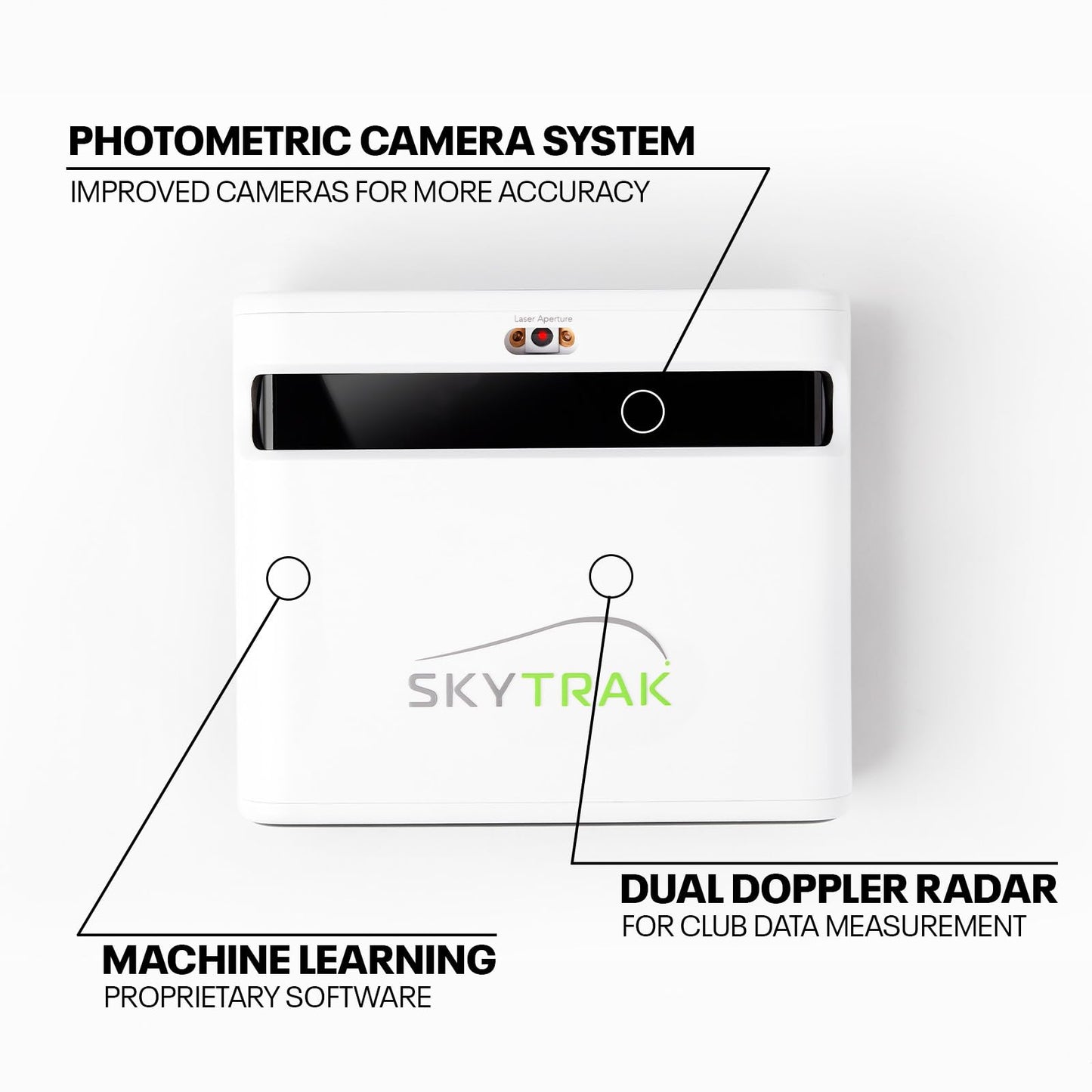 SkyTrak+ Launch Monitor and Golf Simulator - Tour - Level Golf Analysis with Dual Doppler Radar, Enhanced Camera, Real - time Gameplay Simulation, Wi - Fi, USB - C Charging - ST+ Launch Monitor - 