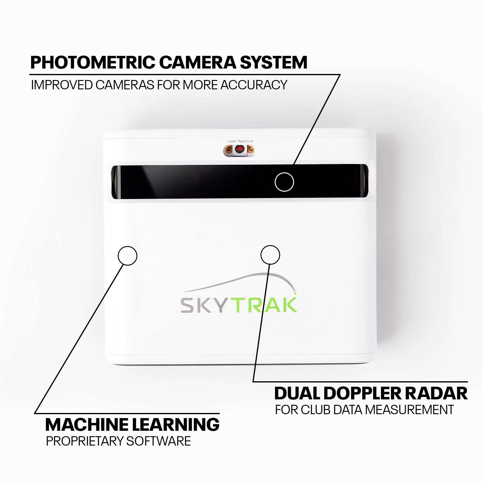 SkyTrak+ Launch Monitor and Golf Simulator - Tour - Level Golf Analysis with Dual Doppler Radar, Enhanced Camera, Real - time Gameplay Simulation, Wi - Fi, USB - C Charging - ST+ Launch Monitor - 