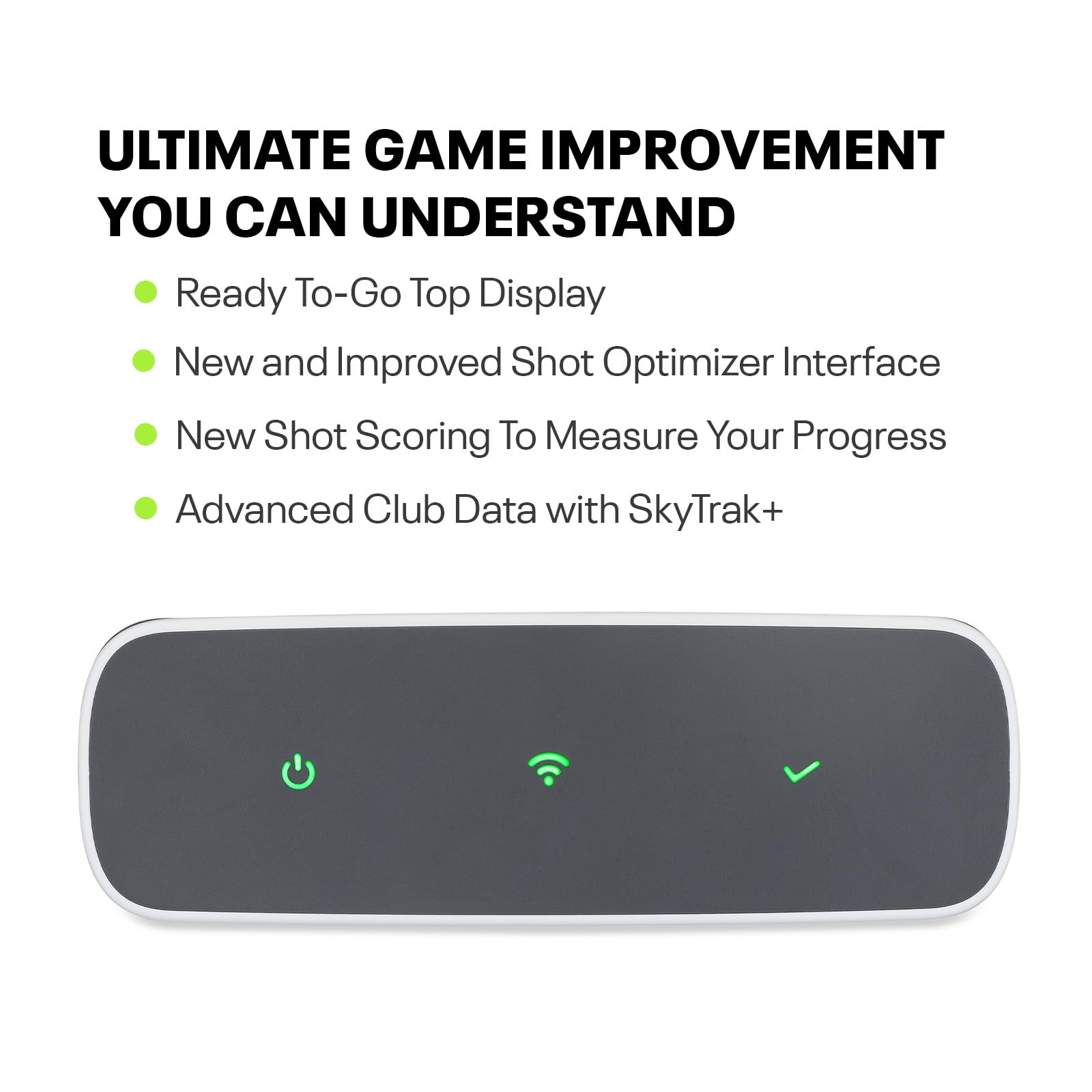 SkyTrak+ Launch Monitor and Golf Simulator - Tour - Level Golf Analysis with Dual Doppler Radar, Enhanced Camera, Real - time Gameplay Simulation, Wi - Fi, USB - C Charging - ST+ Launch Monitor - 