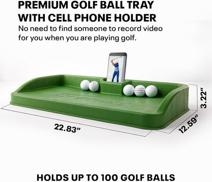 SkyTrak Molded Rubber Tray for Golf Balls - Commercial Quality Golf Ball Tray Designed for Simulators - SkyTrak