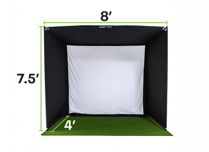 SkyTrak ST+ Golf Simulator – Ultimate Studio Package | Home Golf Simulator with Launch Monitor, Mat, Net & Screen - SkyTrak
