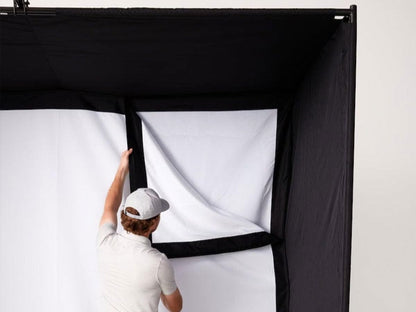SkyTrak ST MAX Golf Simulator Standard Studio Package – Complete Home Simulator with Launch Monitor, Enclosure, Screen, 5×5 Hitting Mat, ZW350ST Projector & Trial Software - SkyTrak
