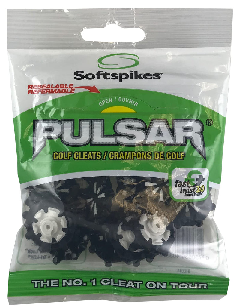 Softspikes Pulsar Fast Twist 3.0 Golf Cleat - 18 Count - Black - 