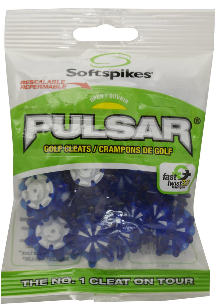 Softspikes Pulsar Fast Twist 3.0 Golf Cleat - 18 Count - Blue - 