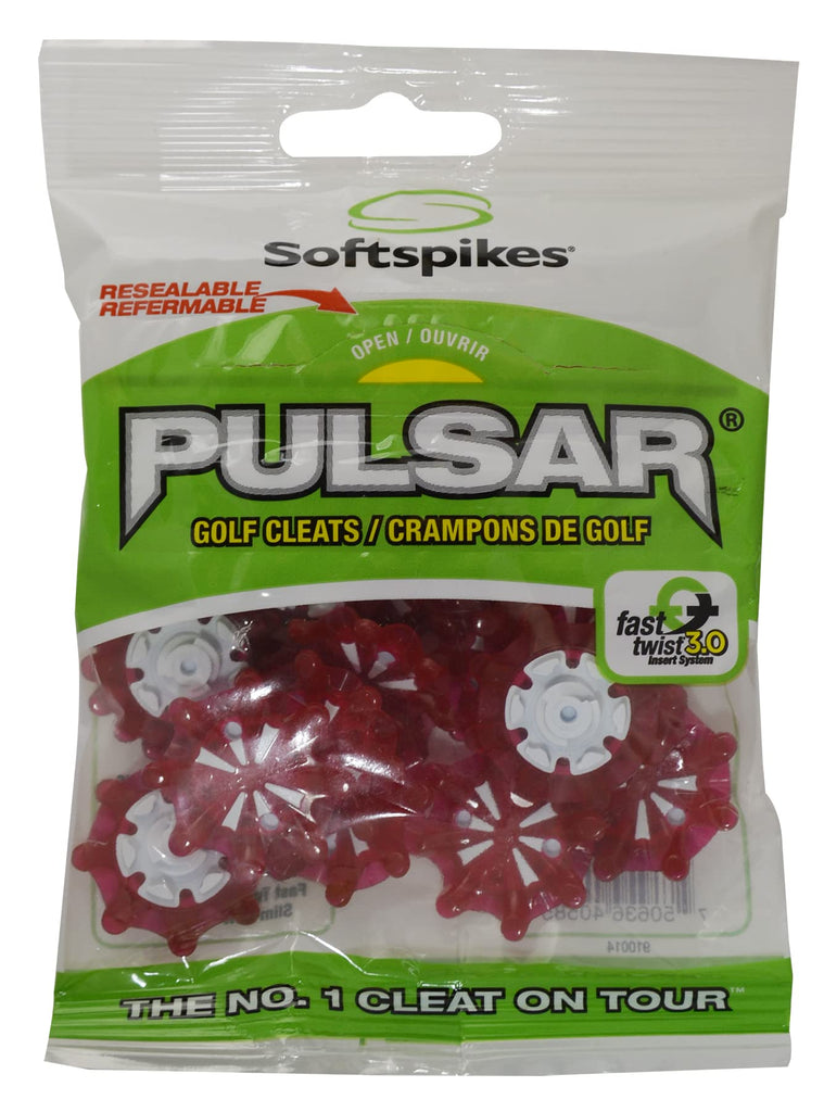 Softspikes Pulsar Fast Twist 3.0 Golf Cleat - 18 Count - Red - 