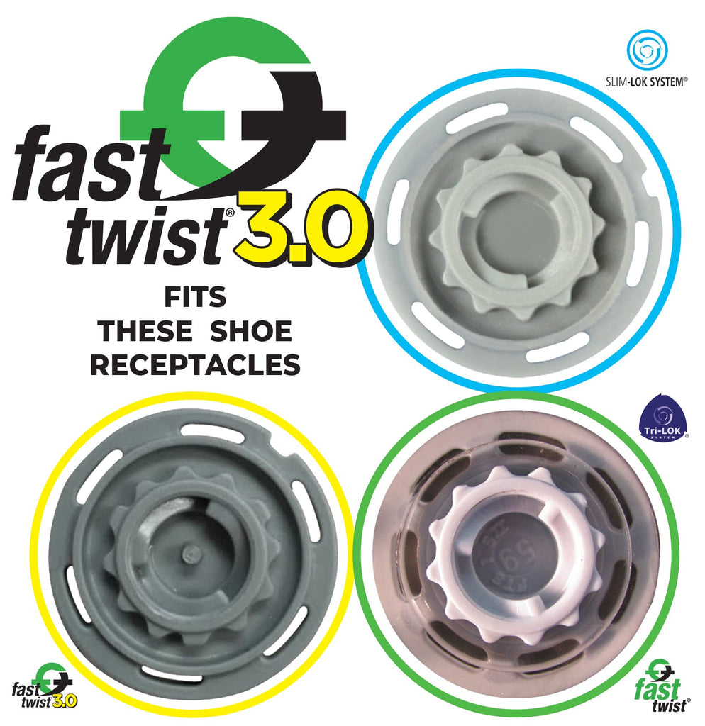 Softspikes Pulsar Fast Twist 3.0 Golf Cleat - 18 Count - Translucent Grey - 