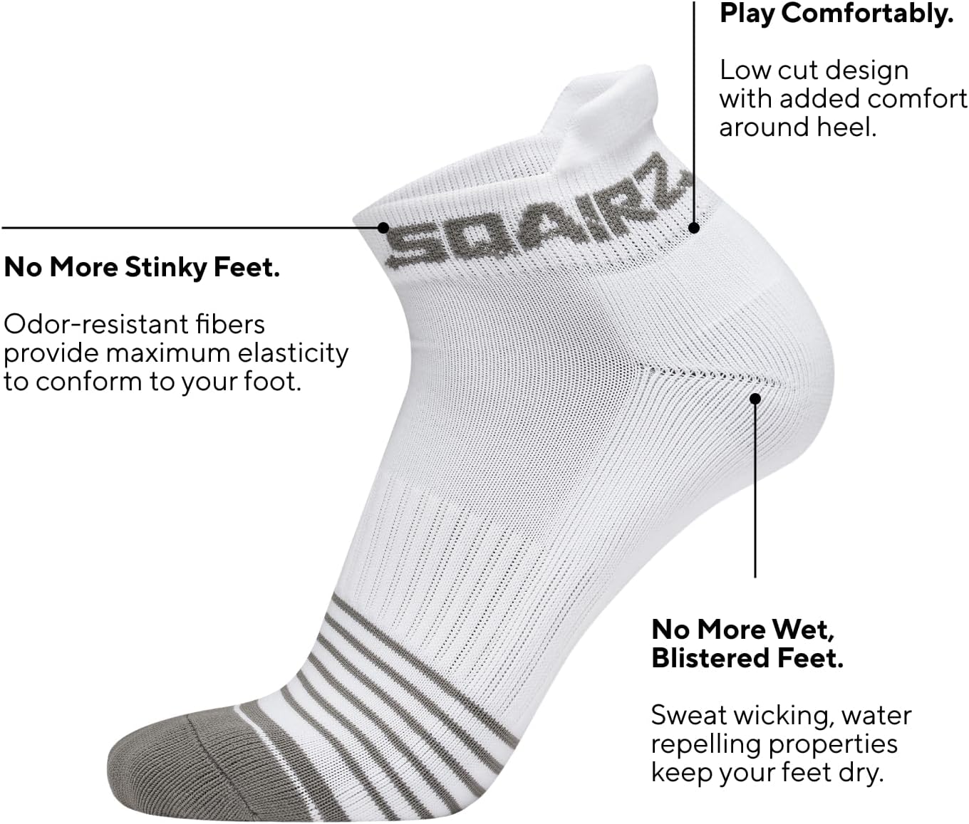 SQAIRZ 3 Pack of Socks for Golf, UNISEX, 3 pack - 