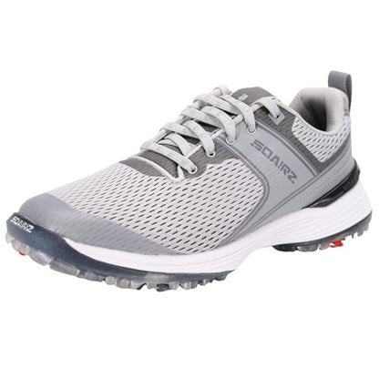 SQAIRZ Freedom Mesh Women's Athletic Golf Shoes - 7.5 - White/Grey