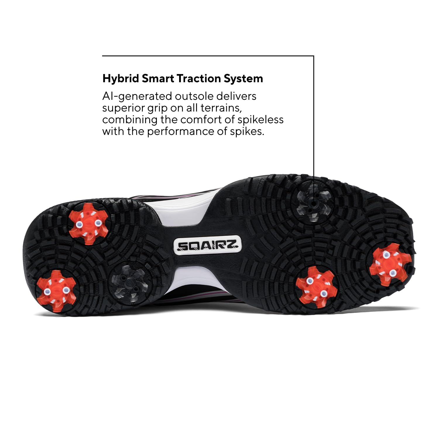 SQAIRZ Freedom Mesh Women's Athletic Golf Shoes - 9.5 - Black/Fuchsia