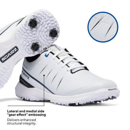 SQAIRZ Speed2 Men's Athletic Golf Shoes - White/Navy - 12