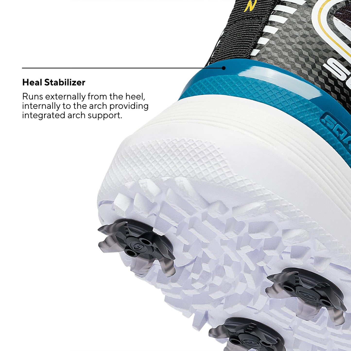 SQAIRZ Speed2 Men's Athletic Golf Shoes - White/Navy - 12