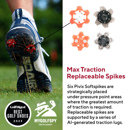 SQAIRZ Speed2 Men's Athletic Golf Shoes - White/Navy - 12