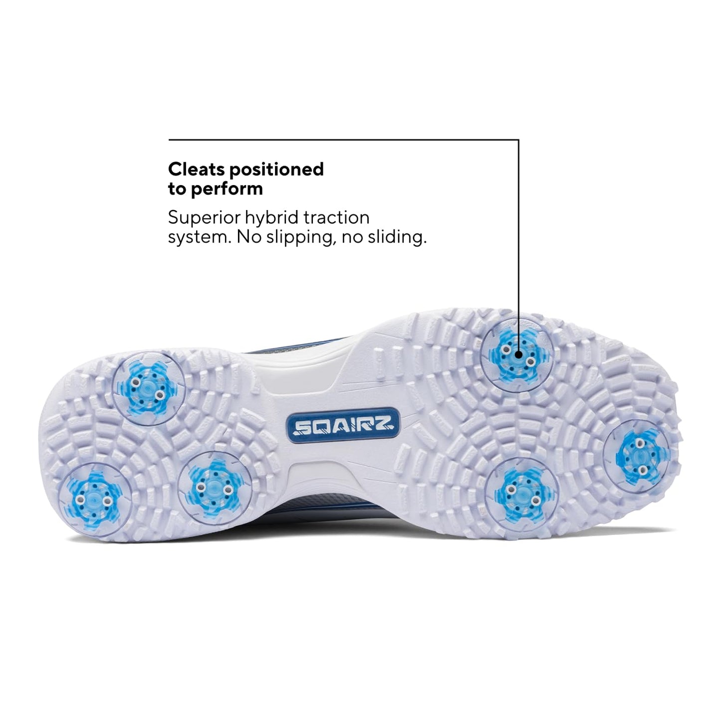 SQAIRZ Speed2 Men's Athletic Golf Shoes - White/Navy - 12