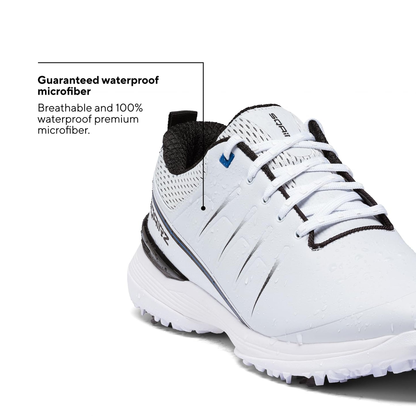 SQAIRZ Speed2 Men's Athletic Golf Shoes - White/Navy - 12