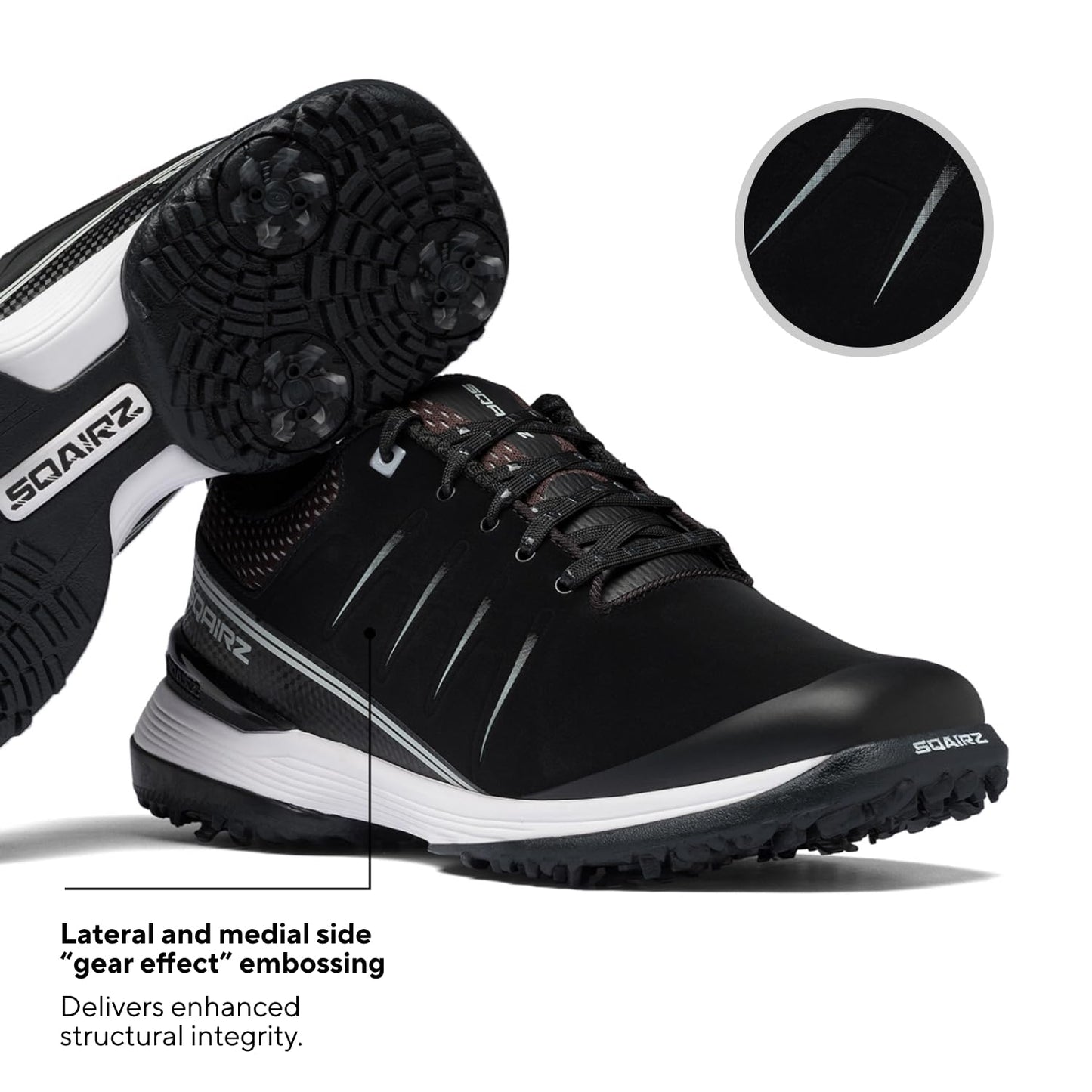 SQAIRZ Speed2 Men's Athletic Golf Shoes - White/Navy - 12