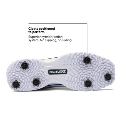 SQAIRZ Speed2 Men's Athletic Golf Shoes - White/Navy - 12