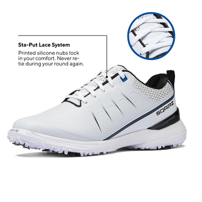 SQAIRZ Speed2 Men's Athletic Golf Shoes - White/Navy - 12