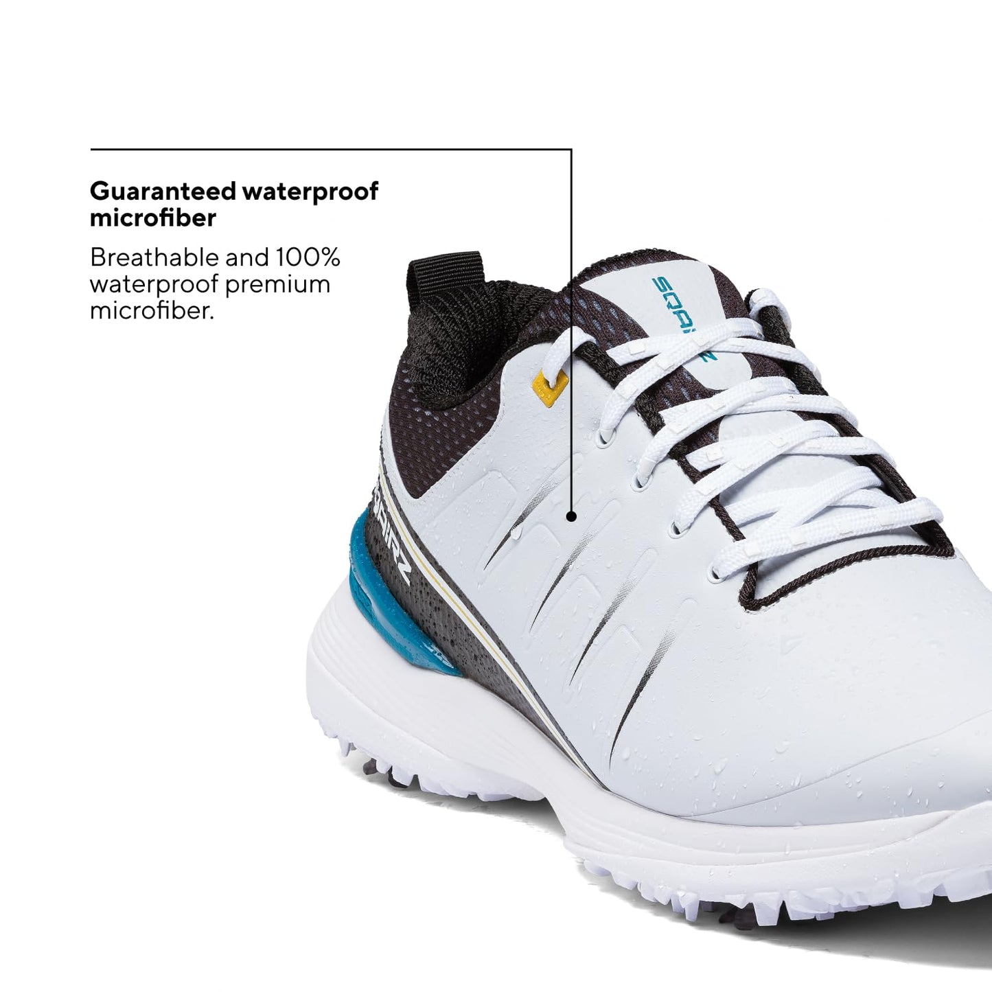 SQAIRZ Speed2 Men's Athletic Golf Shoes - White/Navy - 12