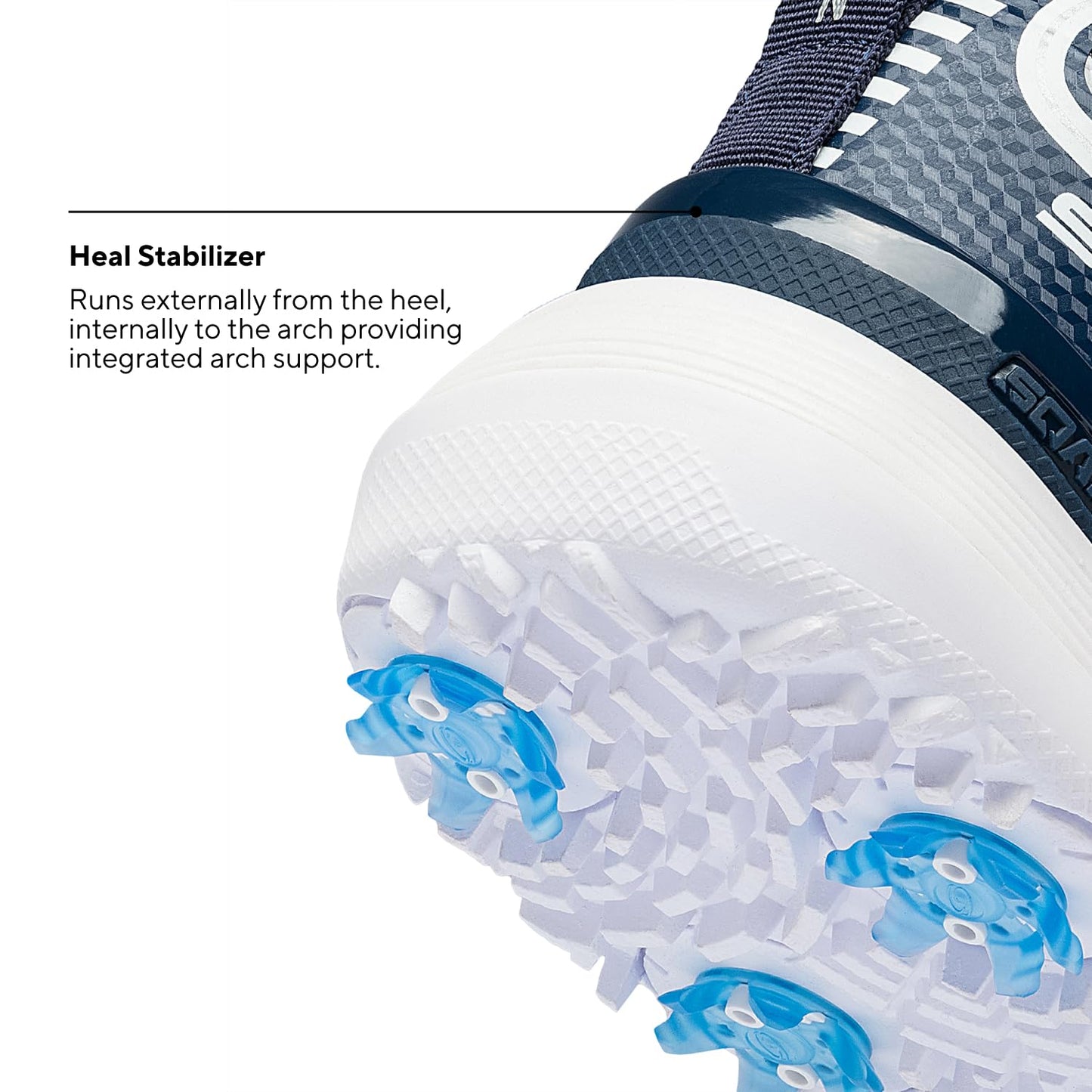 SQAIRZ Speed2 Men's Athletic Golf Shoes - White/Navy - 12