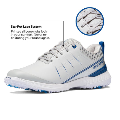 SQAIRZ Speed2 Men's Athletic Golf Shoes - White/Navy - 12