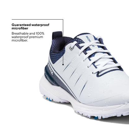 SQAIRZ Speed2 Men's Athletic Golf Shoes - White/Navy - 12
