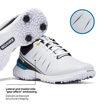 SQAIRZ Speed2 Men's Athletic Golf Shoes - White/Navy - 12