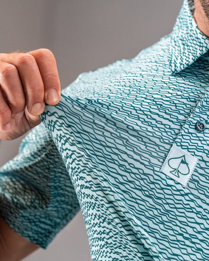 Squiggle Teal - Pins and Aces