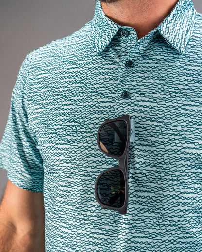 Squiggle Teal - Pins and Aces