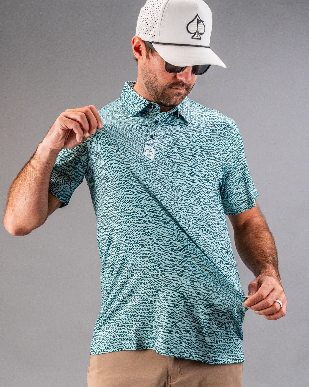 Squiggle Teal - Pins and Aces